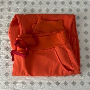 Sunset Orange FIGS HW bottoms XL